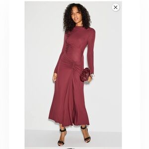 SIMKHAI Ferrara Long Sleeve Midi Dress, Size: 14